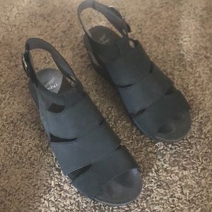 Dansko black wedge heel